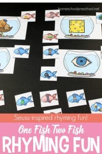 One Fish Two Fish Rhyming Activities