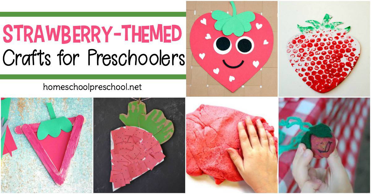These strawberry crafts for preschoolers are sweet! They're oh-so-easy for little ones to make this spring and summer. Make one or make them all. Your preschoolers will enjoy them all!