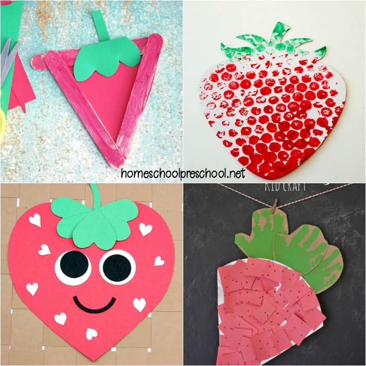 strawberry-crafts Strawberry Crafts for Preschoolers