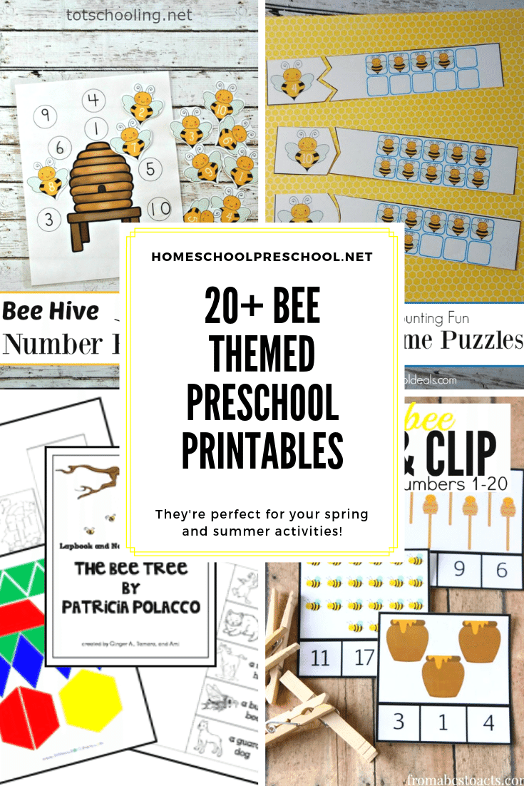 Explore this wonderful collection of free preschool bee themed printables that focus on math, science, and literacy. There's even a fun craft template for your little ones. 