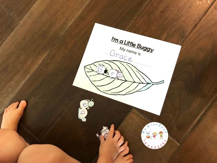 The more name recognition activities you can do with your preschoolers the better. This insect-themed name recognition activity is perfect for spring and summer!