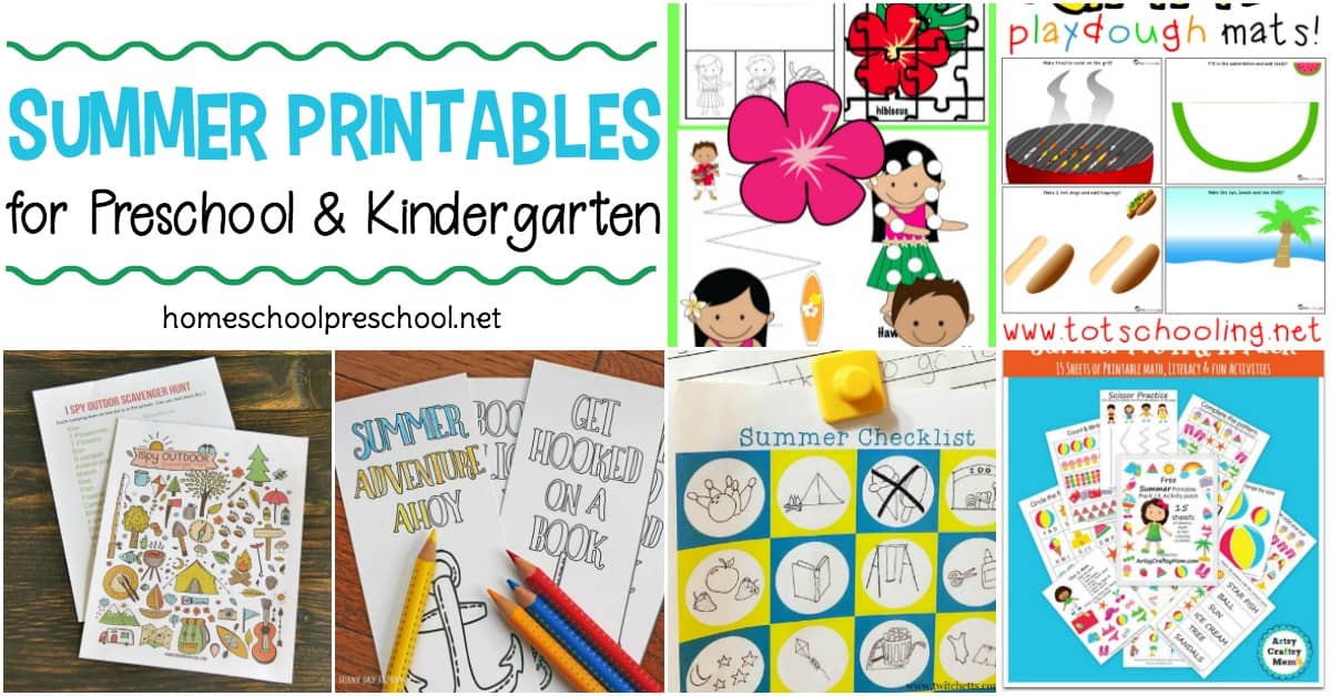 Welcome summer with these printable summer activities for kids. From coloring pages and scavenger hunts to flash cards and book logs, we've got all you need for preschool summer fun!