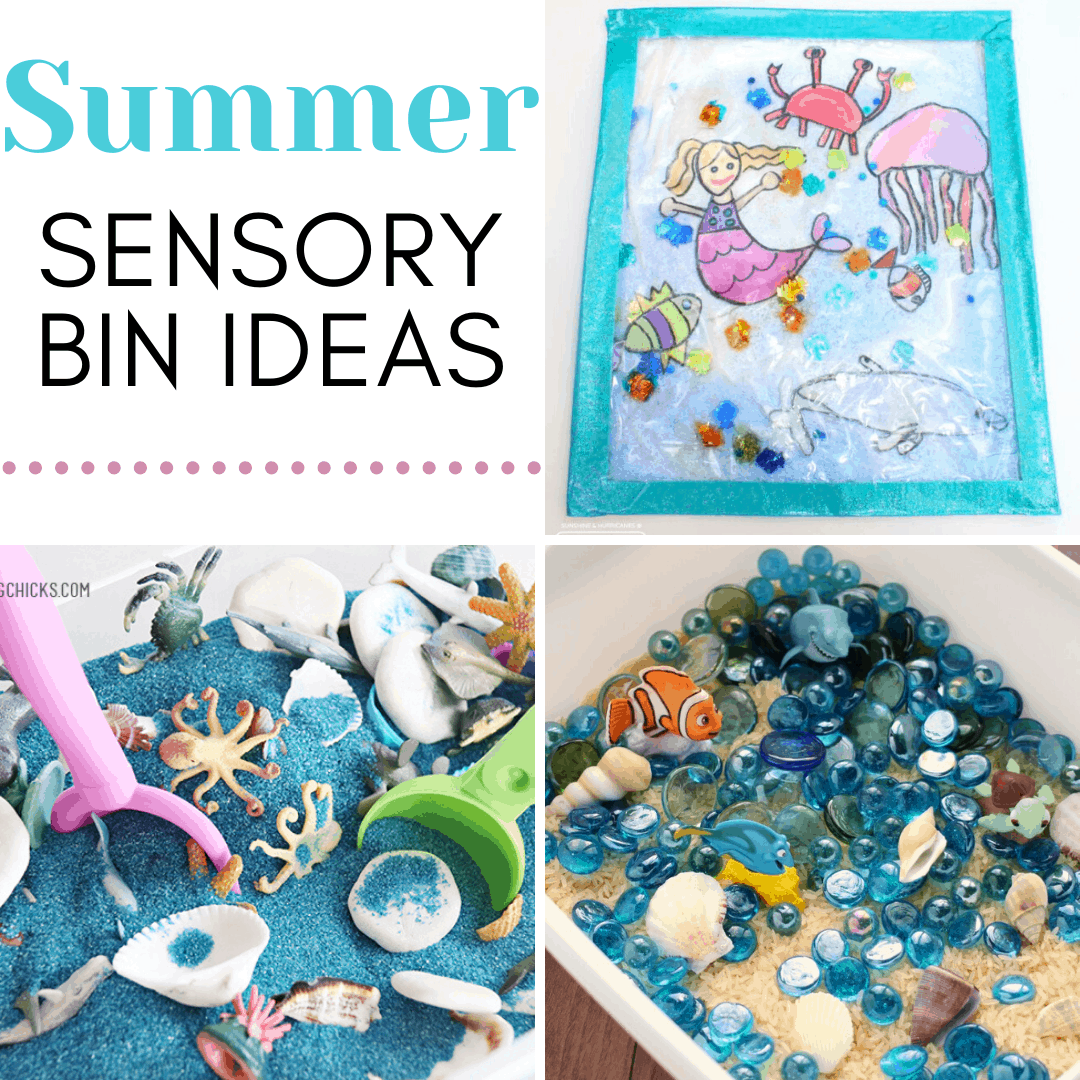 Encourage sensory exploration this summer by creating these awesome summer sensory bin ideas! Themes include oceans, gardens, and so much more!