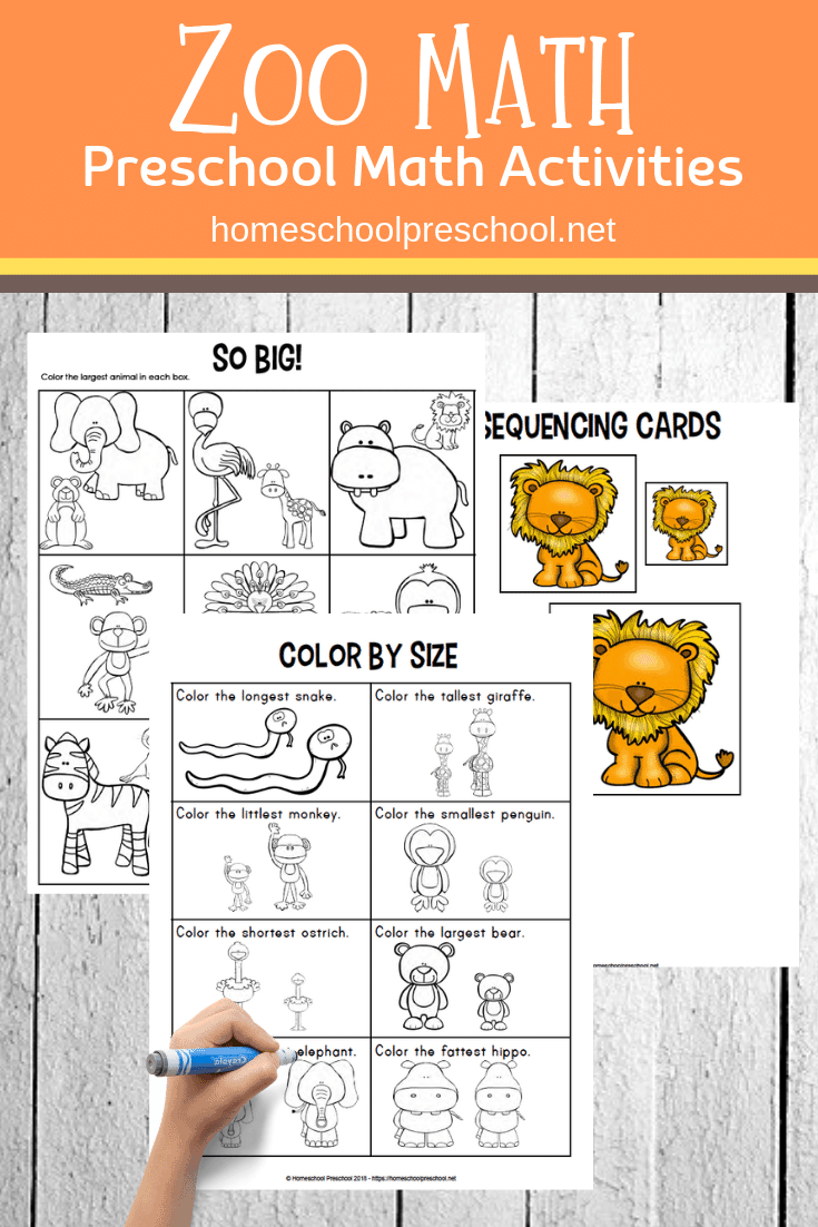 Free Printable Zoo Math Worksheets For Preschoolers