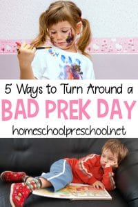 5 Ways to Turn a Bad Preschool Day Around