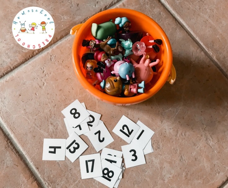 Use your child's favorite toys to help them count to twenty. This hands-on counting activity will keep preschoolers engaged for a long time.