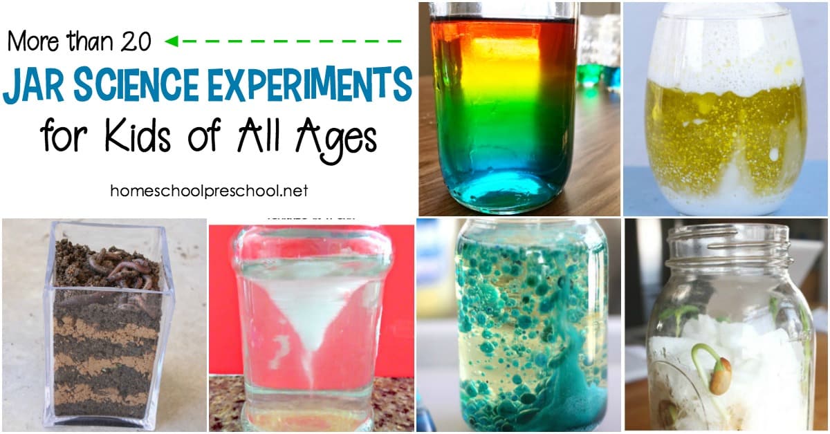 Engage your preschoolers this summer with one or more of these jar science experiments! Easy science experiments for young learners!