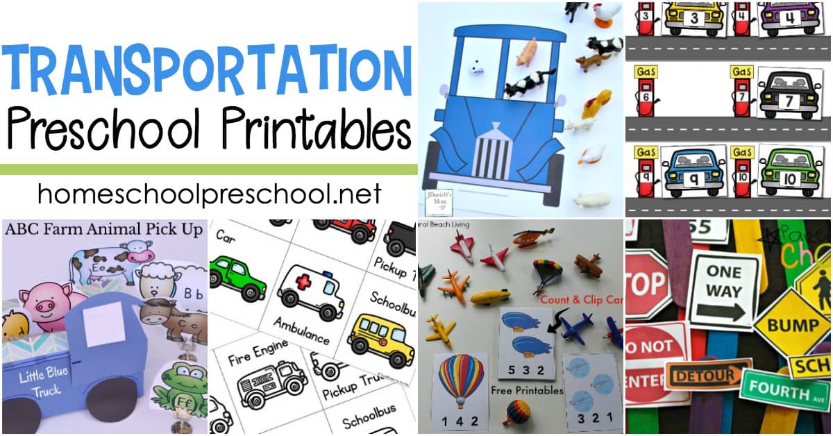 Planes, trains, and automobiles! You'll find all of those and more in this collection of the best preschool transportation theme printables. 