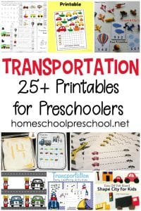 The Best Preschool Transportation Theme Printables