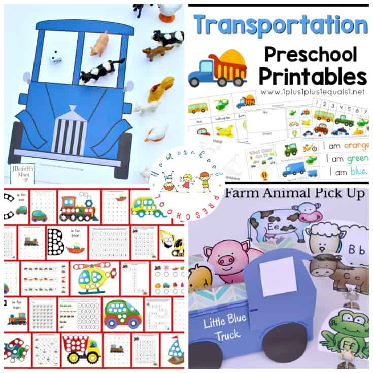 Planes, trains, and automobiles! You'll find all of those and more in this collection of the best preschool transportation theme printables. 