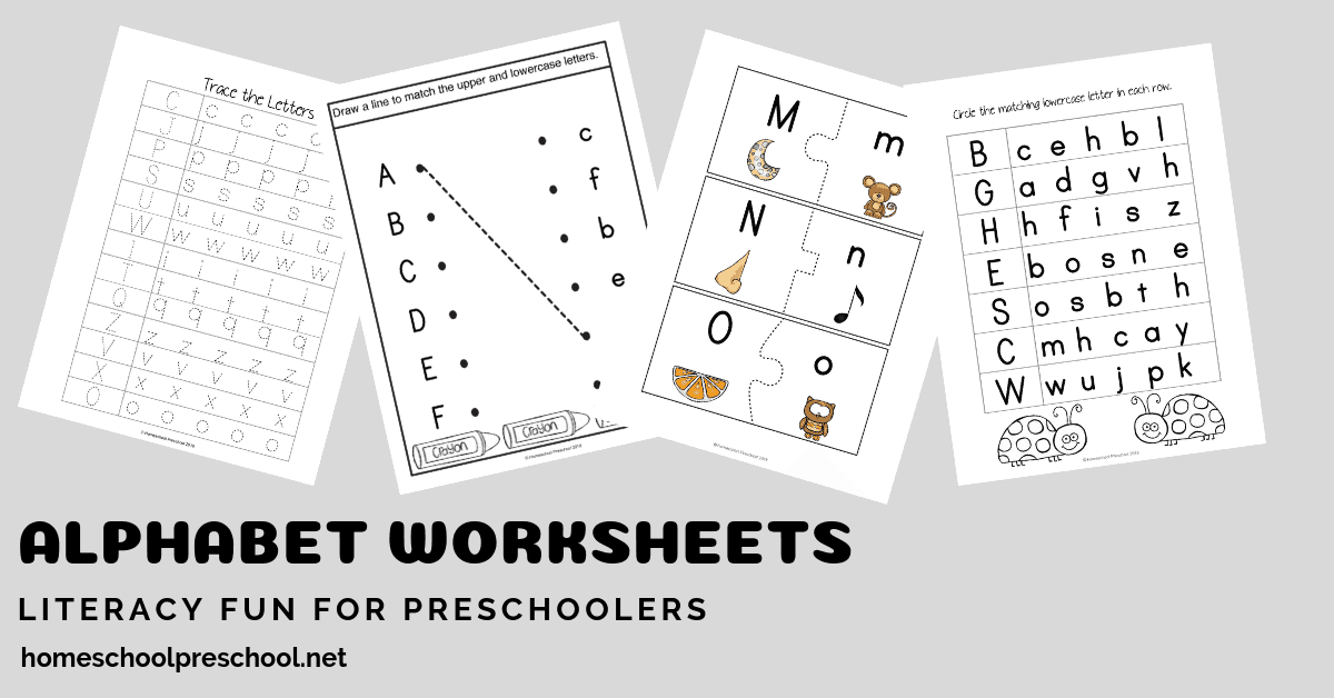 Free Printable Alphabet Worksheets for Preschoolers