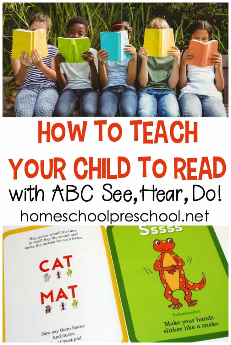 Are you wondering how to teach a child to read? ABC See, Hear, Do is an amazing tool that works with kinesthetic, auditory, and visual learners!