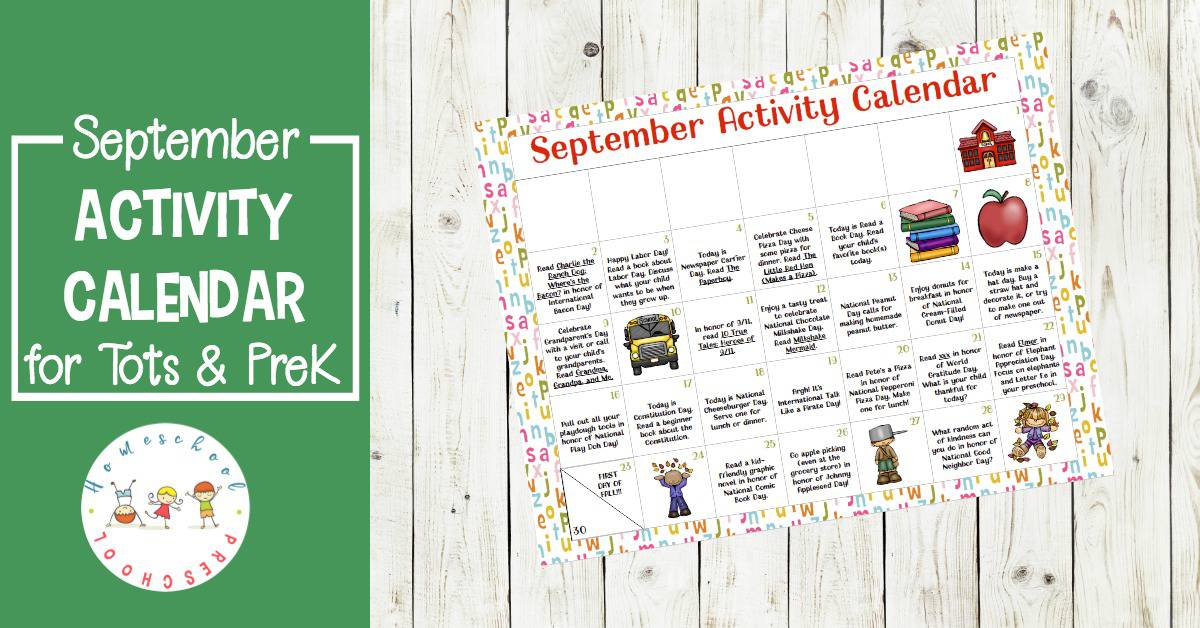 Don't miss this month's preschool activity calendar! Celebrate all of September's special days with picture books, seasonal printables, and hands-on fun!