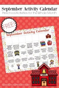 Preschool Activity Calendar for September