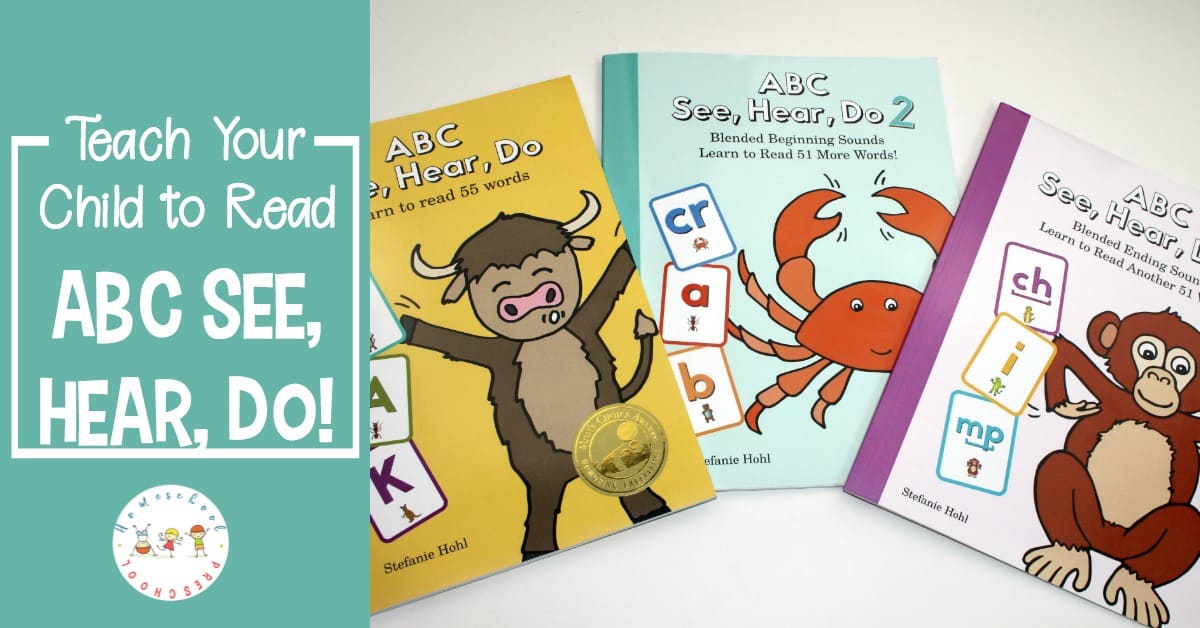 Are you wondering how to teach a child to read? ABC See, Hear, Do is an amazing tool that works with kinesthetic, auditory, and visual learners!