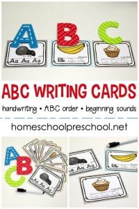 Alphabet Writing Cards