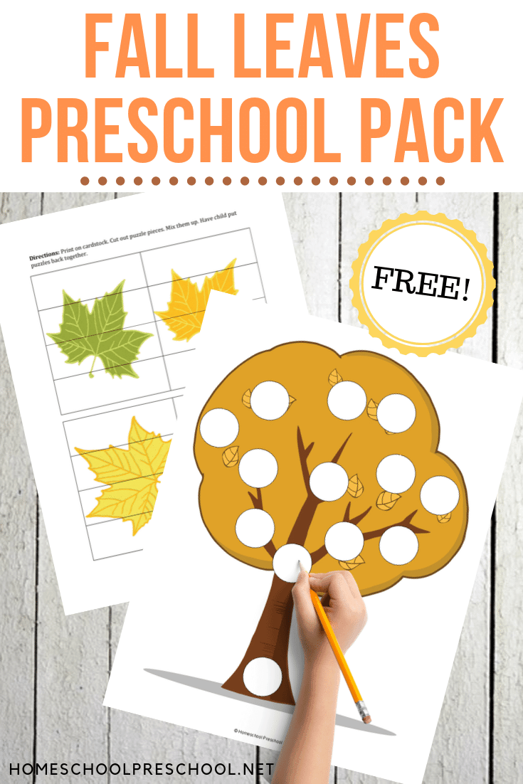 Preschool Leaf Theme Math And Literacy Printables