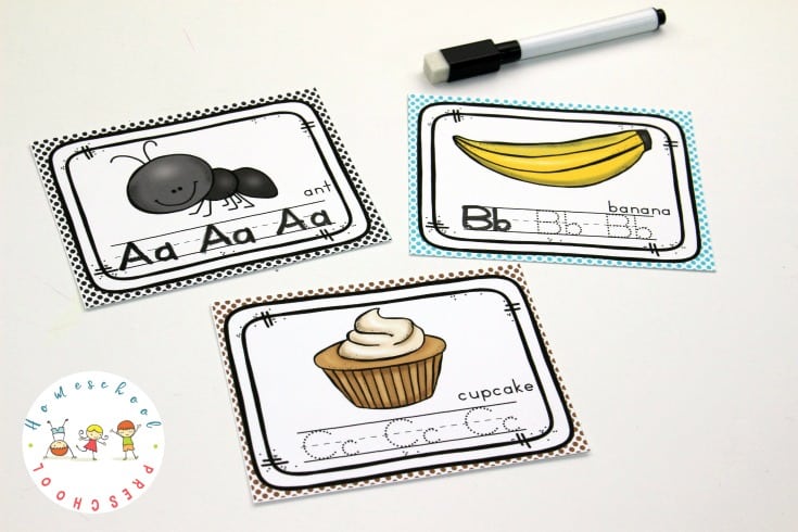 Do you have a little one who is learning to write their letters? These printable alphabet writing cards are great for on-the-go handwriting practice!