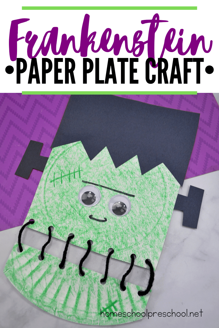 frankenstein Paper Plate Preschool Pumpkin Craft