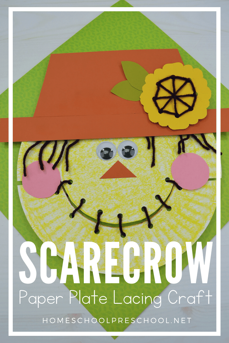 Fine Motor Paper Plate Scarecrow Craft