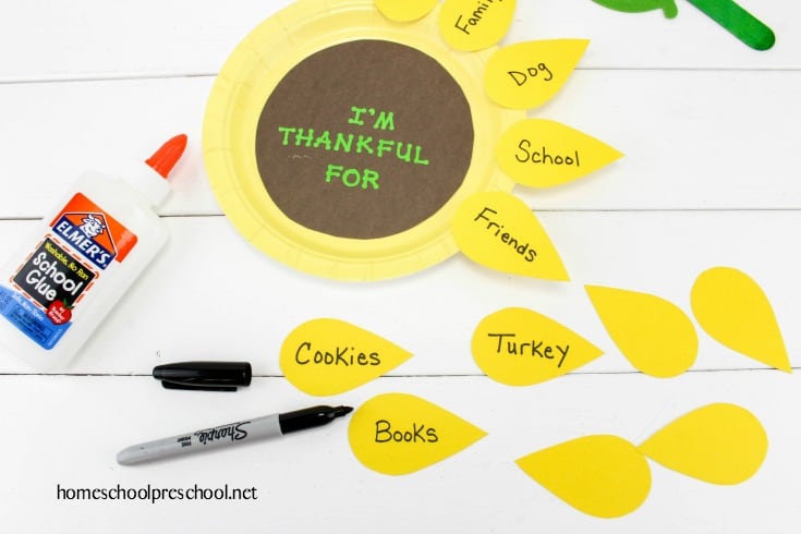 thankful-craft-for-kids Thankful Sunflower Paper Plate Craft for Preschoolers