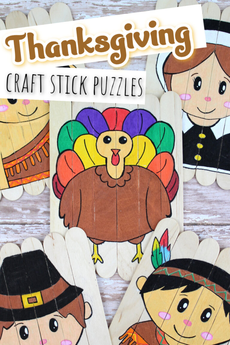 Popsicle Stick Thanksgiving Puzzles