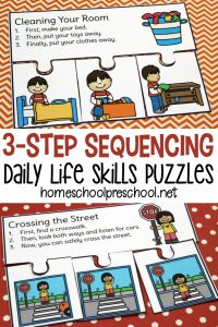 Daily Life 3 Step Sequencing Puzzles