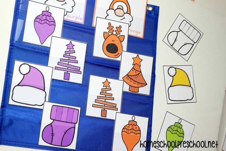 Inspire your preschoolers to practice color recognition with this Christmas color sorting printable! They'll sort Christmas items by color - eleven of them.