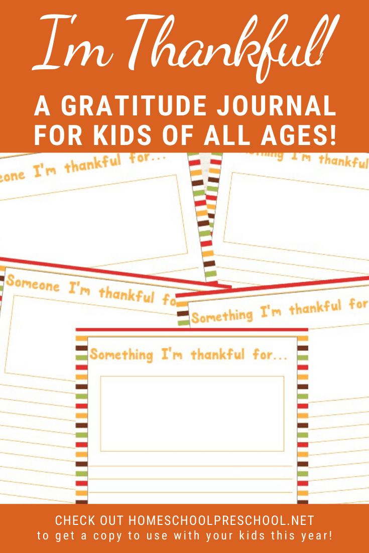 I’m Thankful: A Gratitude Journal for Kids