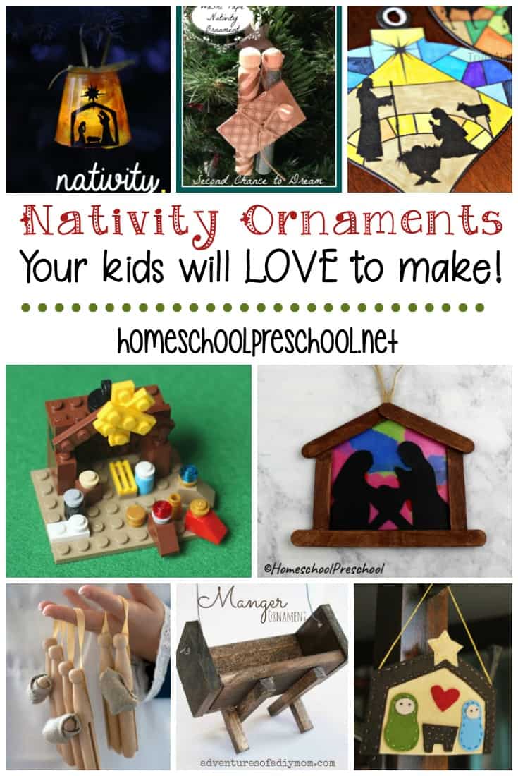 These simple and sweet kid-made nativity Christmas ornaments will look wonderful on your tree this year and for years to come!