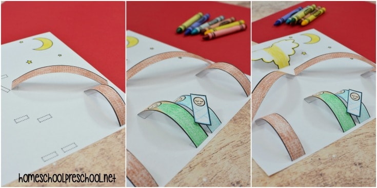 Even young crafters can make this 3D paper nativity craft this Christmas season. Perfect for preschoolers, Sunday School classes, and homeschool groups.