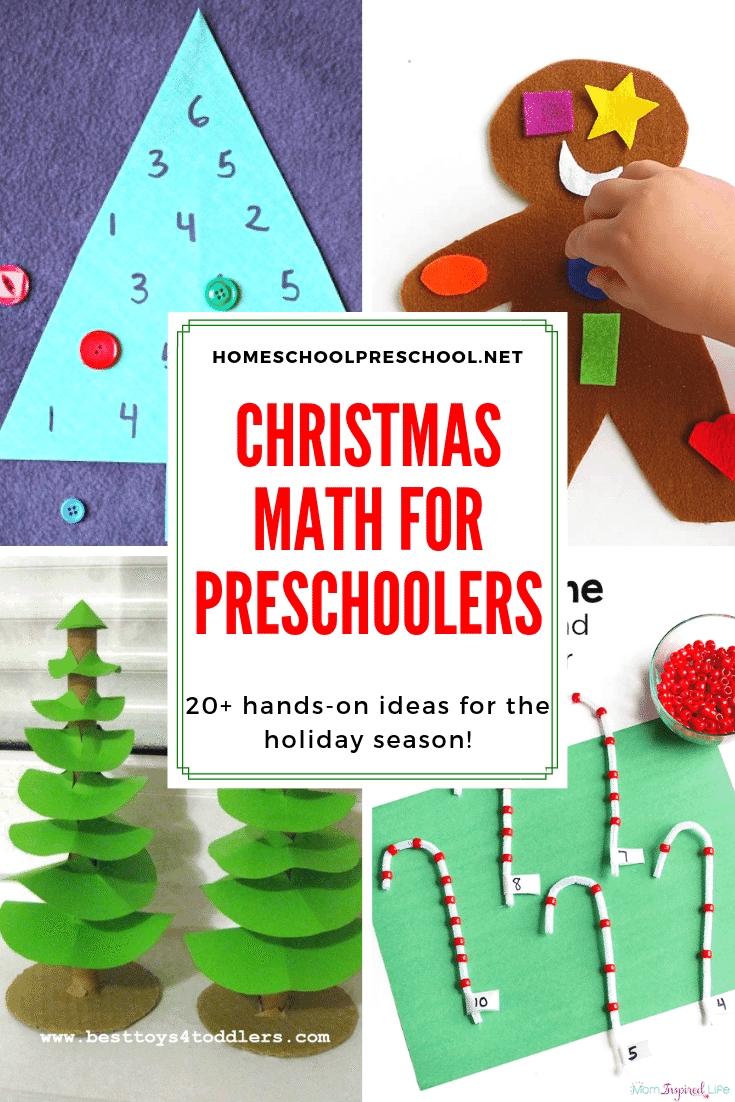 Are you looking for a few hands-on Christmas math activities for preschoolers? I've got what you need! Check out more than twenty awesome ideas.