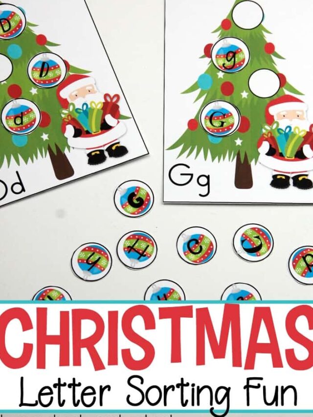 Christmas Letter Matching Alphabet Game Story