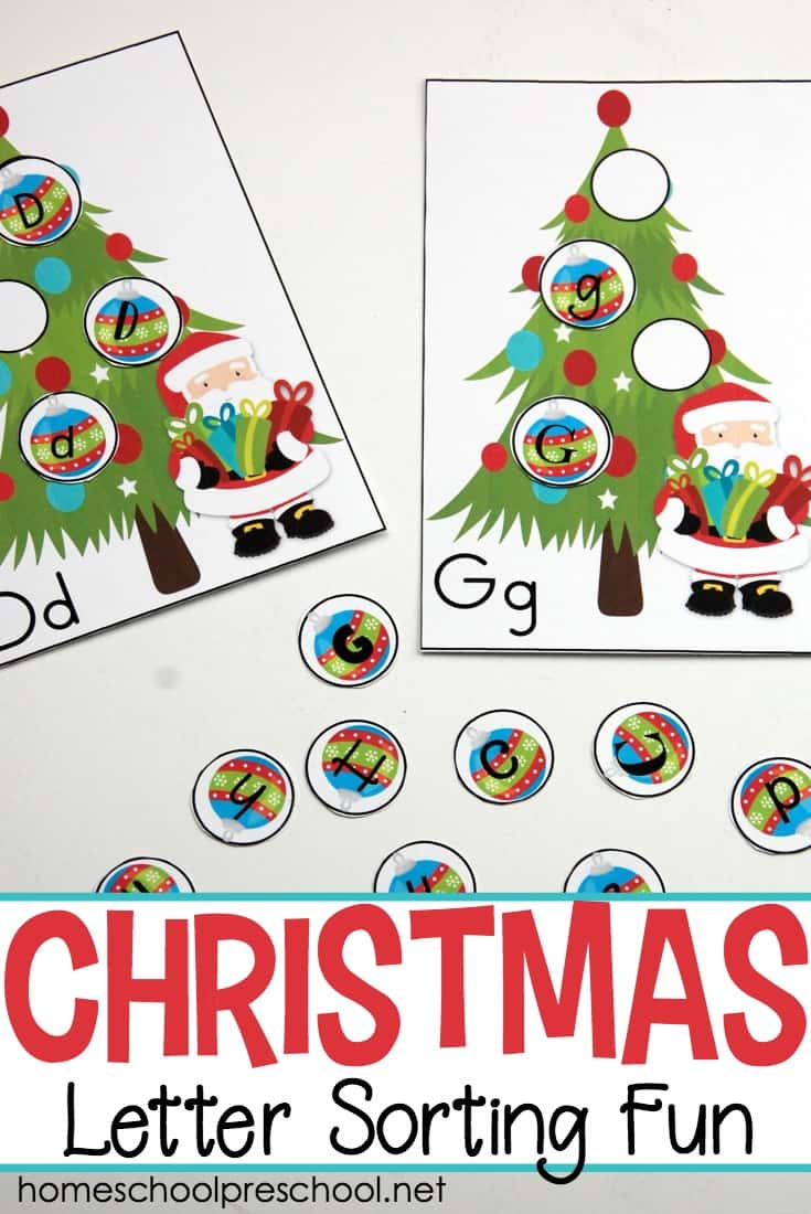This Christmas-themed letter matching alphabet game will give kids a hands-on opportunity to work on letter recognition this holiday season! 