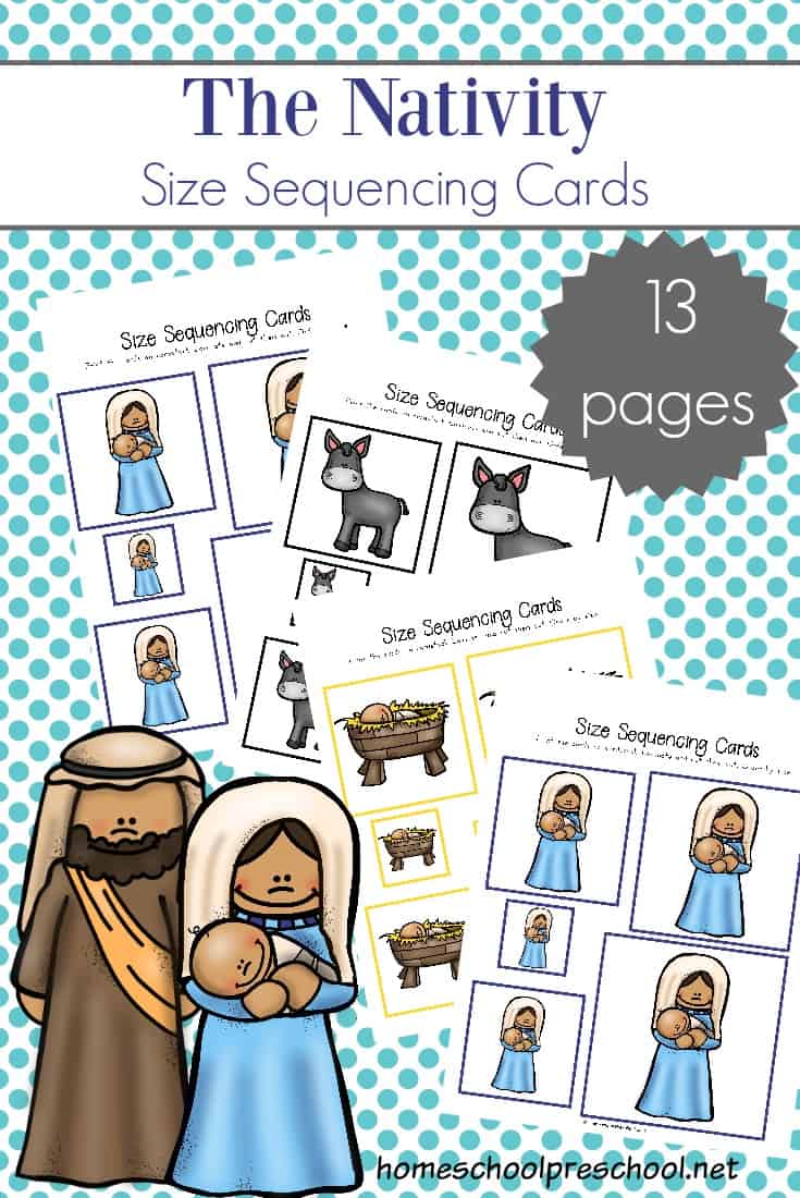 nativity-size-sequencing-cards Nativity-Themed Size Sequencing Pictures