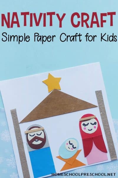 How to Make a Simple Printable Preschool Nativity Craft