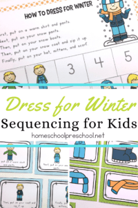 How to Dress for Winter Sequencing for Preschoolers