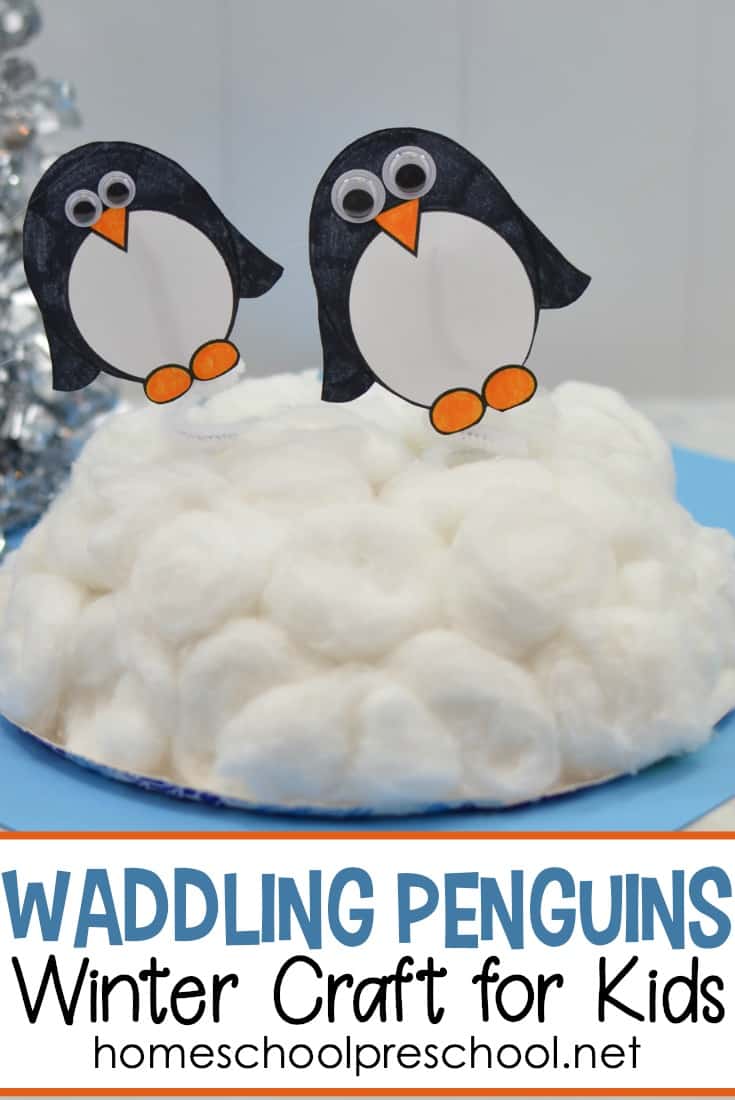 Are you looking for a new winter craft to do with your little ones? Don't miss this waddling penguin preschool craft! It's perfect for young crafters.