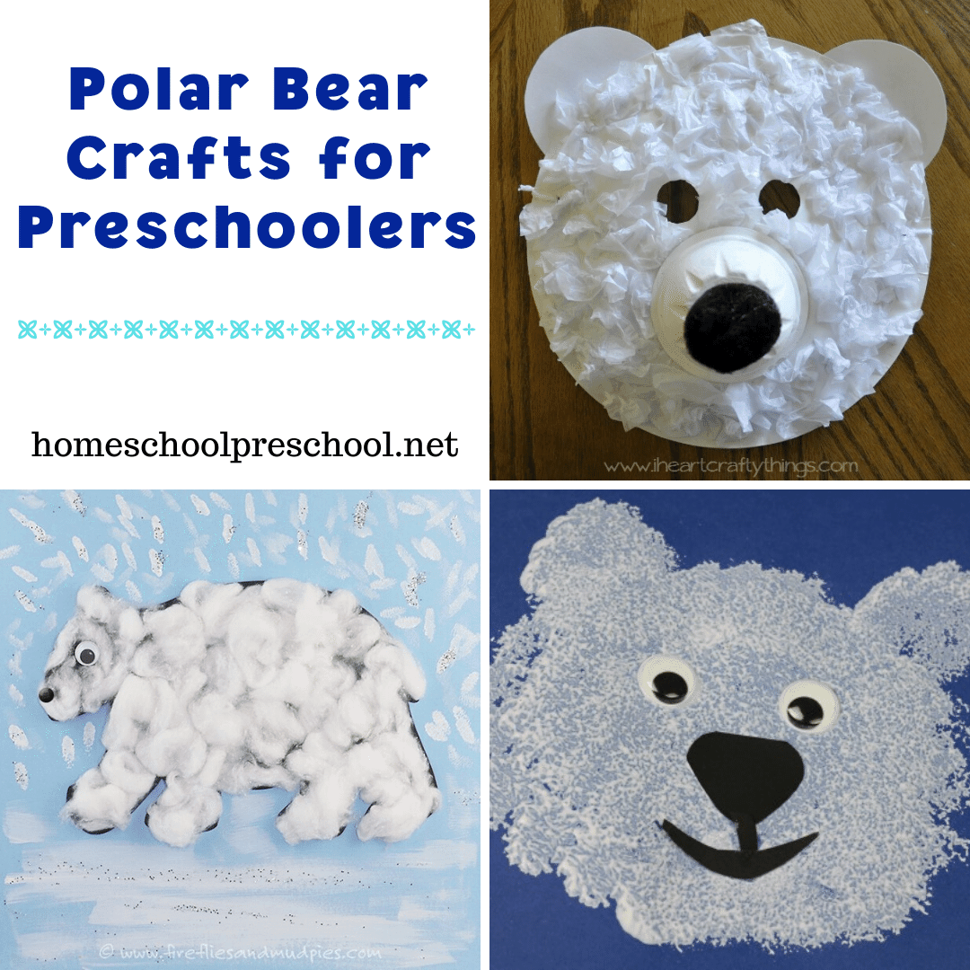 Winter is a great time of year to study polar bears with your little ones. When you do, add one or  more of these polar bear crafts for preschoolers!