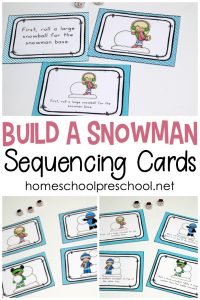 How to Build a Snowman Sequence Card Printables