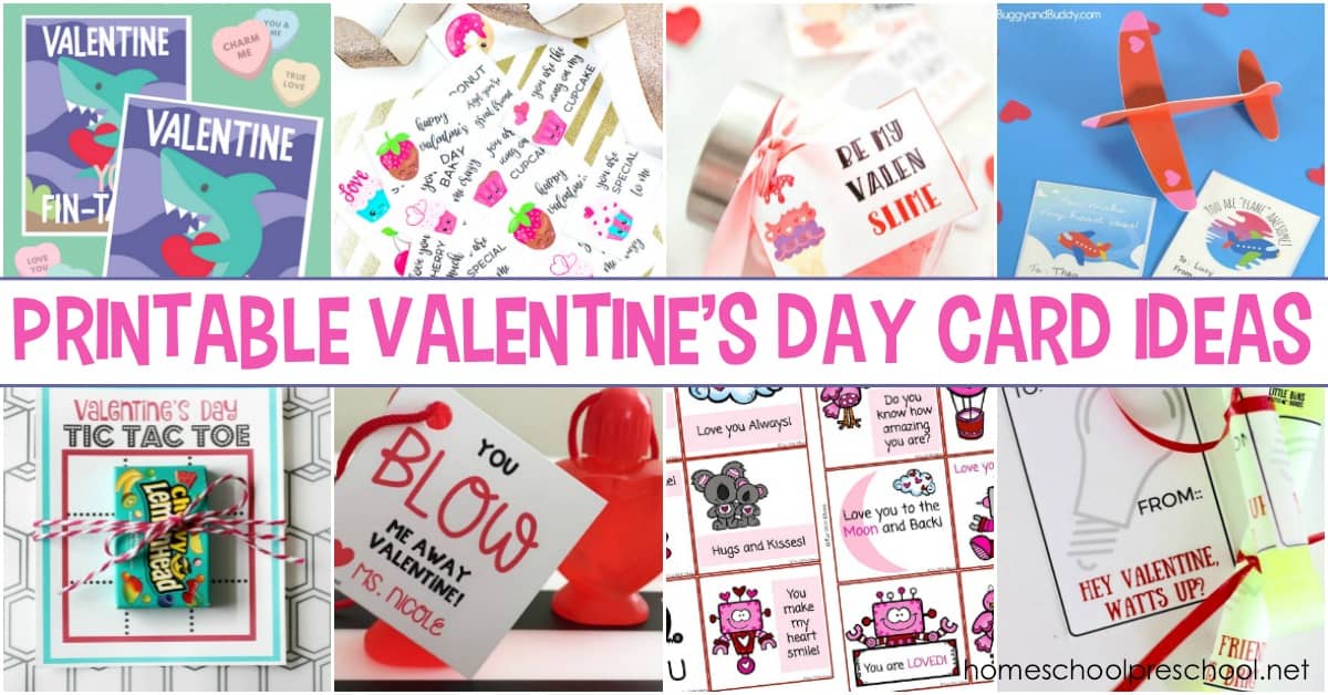 Do you need printable Valentine card ideas for preschool kiddos? I've got what you're looking for! Explore more than 25 printable Valentine cards for kids!