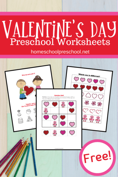 Free Printable Valentine Worksheets for Preschoolers