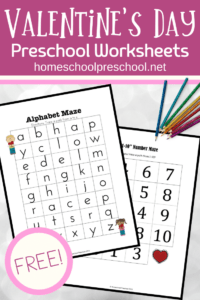 Valentine Worksheets for Preschoolers