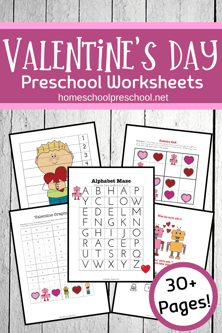 Valentine's Day is just around the corner! Inspire your little learners with these free printable Valentine worksheets for preschoolers. 