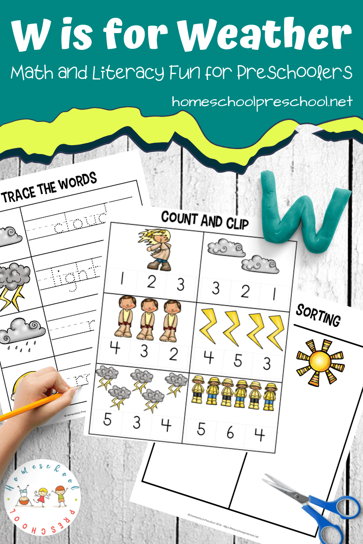 Check out these FREE weather worksheets for preschool. They will help little ones learn colors, ABCs, and beginner math. They're perfect for summer learning!