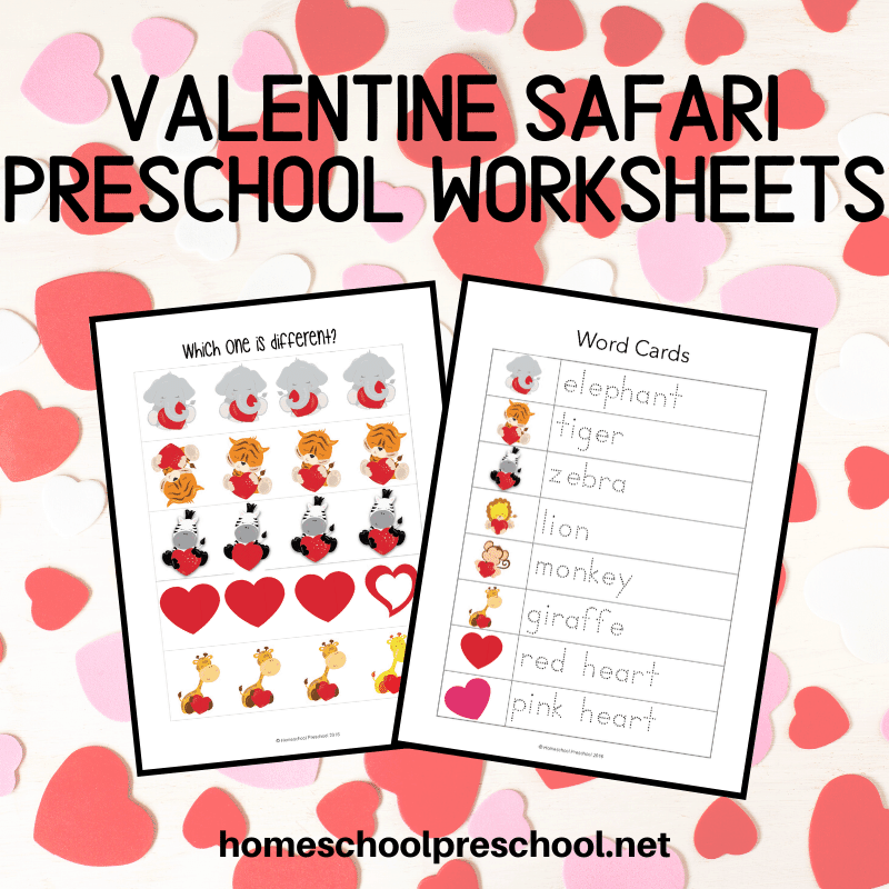 These preschool Valentines Day worksheets are sure to put your little ones in the mood to learn while they celebrate the ones they love!