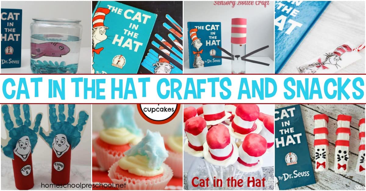 You and your preschoolers can celebrate Dr. Seuss's birthday on March 2 with this amazing collection of Cat in the Hat crafts and recipes!