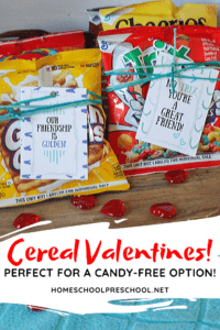 Printable Cereal Valentines for Kids