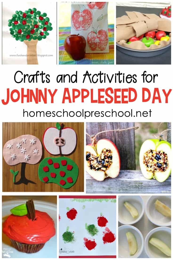 Johnny Appleseed Day is celebrated on either March 11 or September 26. These hands-on activities will help you and your preschoolers join in the fun!