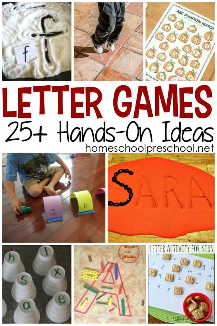 Preschoolers learn best with hands-on activities, and these hands-on letter games are a great way to work on letter recognition and letter sounds. 